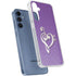 Purple Glitter Musical Heart Galaxy A35 5G Clear Case